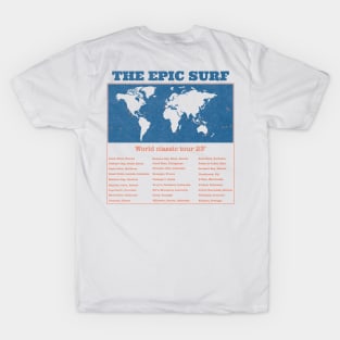 Surfing spots map - The Epic Surf T-Shirt